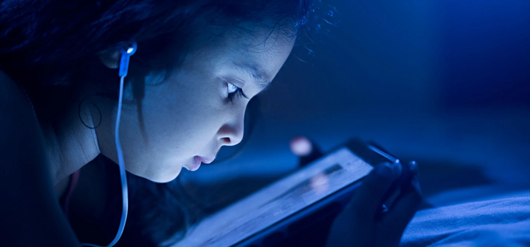Child using tablet