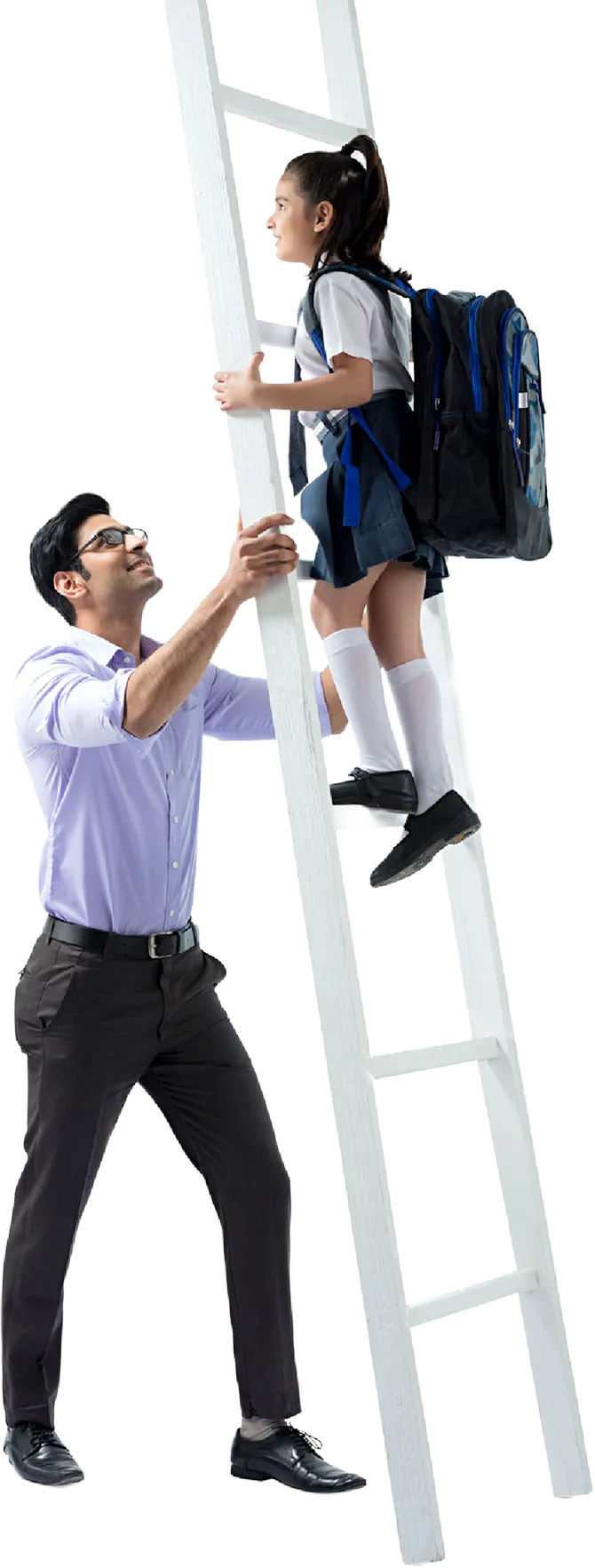Child climbing ladder